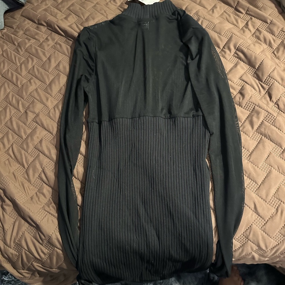 Forever 21 Gray Long Sleeve Bodycon Dress with Mock Neck